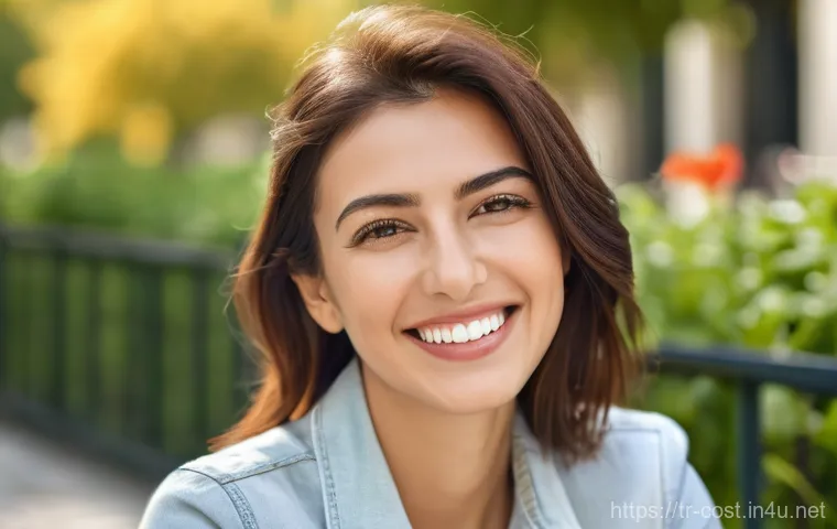 치과 임플란트 비용 - **"A radiant, close-up portrait of a Turkish woman in her early 30s, exuding joy and confidence. She...