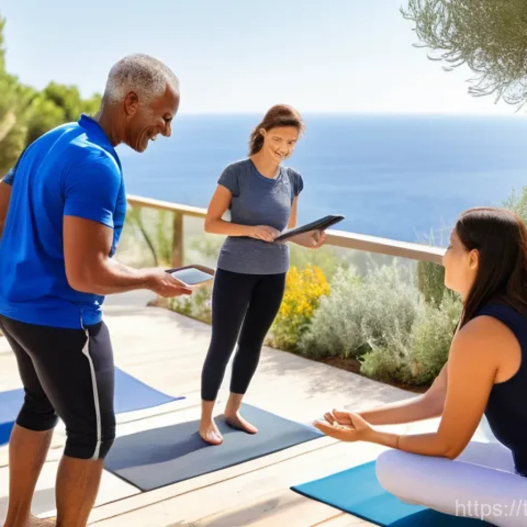 다이어트 캠프 비용 - **Prompt 1: Serene Coastal Wellness Retreat**
    "A group of diverse individuals, aged 20s-50s, wea...