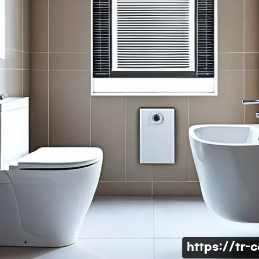 비데 설치비용 - A modern Turkish bathroom interior showcasing the installation of a basic mechanical bidet model nex...