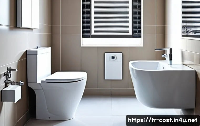 비데 설치비용 - A modern Turkish bathroom interior showcasing the installation of a basic mechanical bidet model nex...